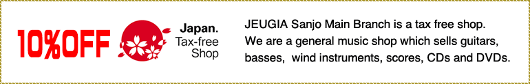 JEUGIA Sanjo Main Branch is a tax free shop.